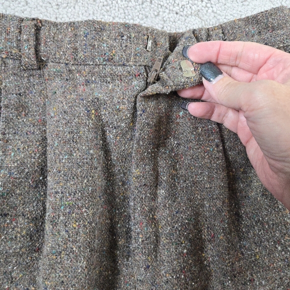 Vtg Happy Legs Tweed High Rise Trouser Pants Sz 2 Rare Pleated Eclectic Grandpa - Picture 7 of 9